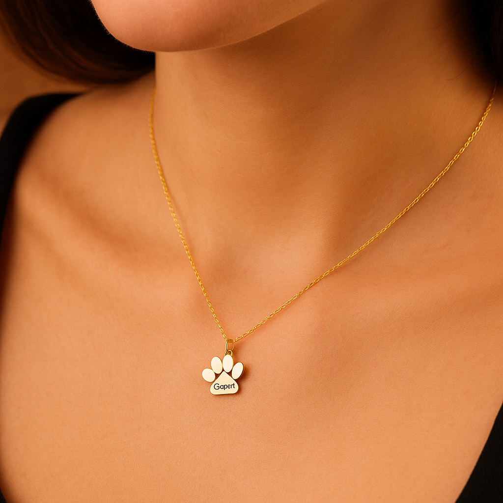 Paw Name Necklace