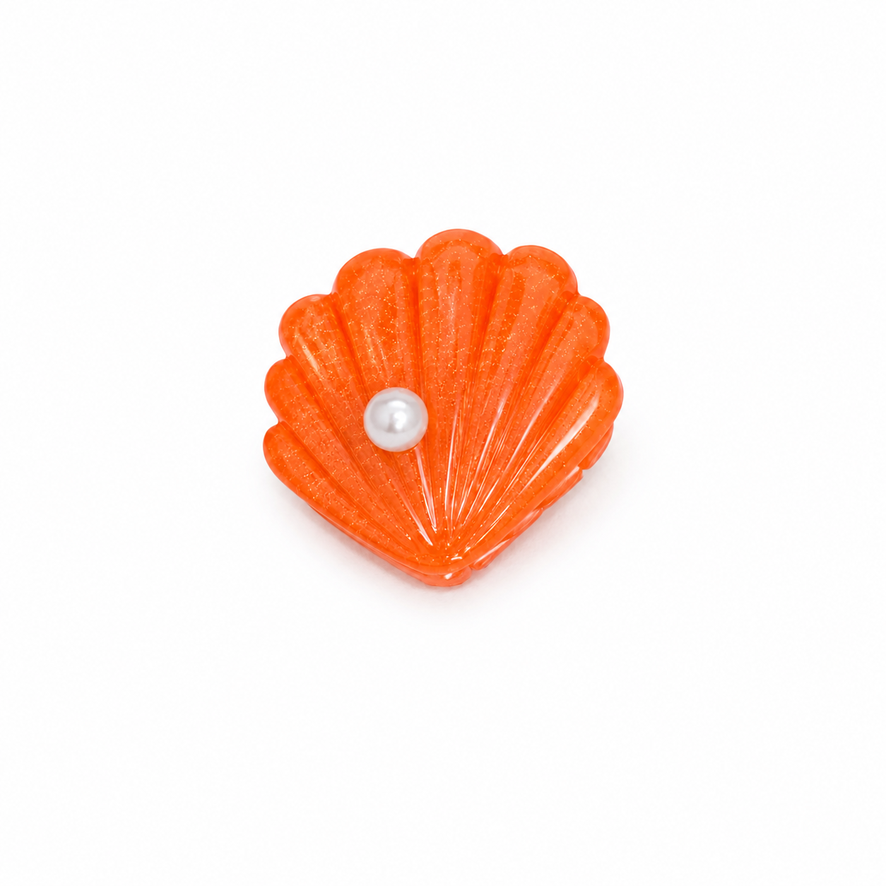 Pearl Shell Hair Clip (Orange)
