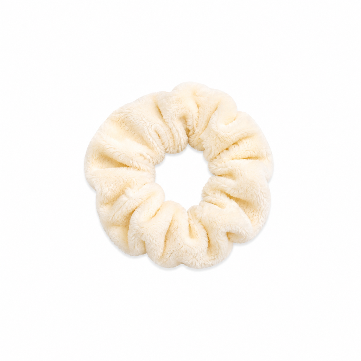 Soft Plush Scrunchie (Cream)