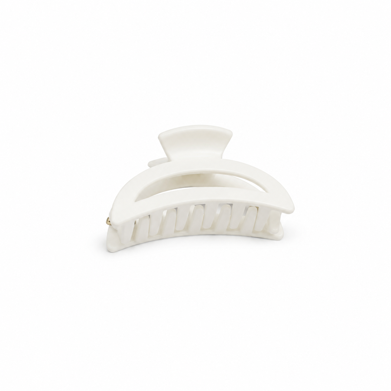 Mini Matte Hair Claw Set (White)