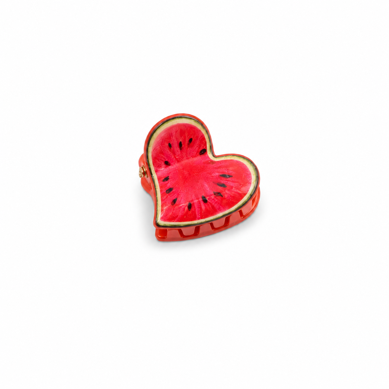 Fruit Heart Mini Hair Claw Set (Watermelon Heart)