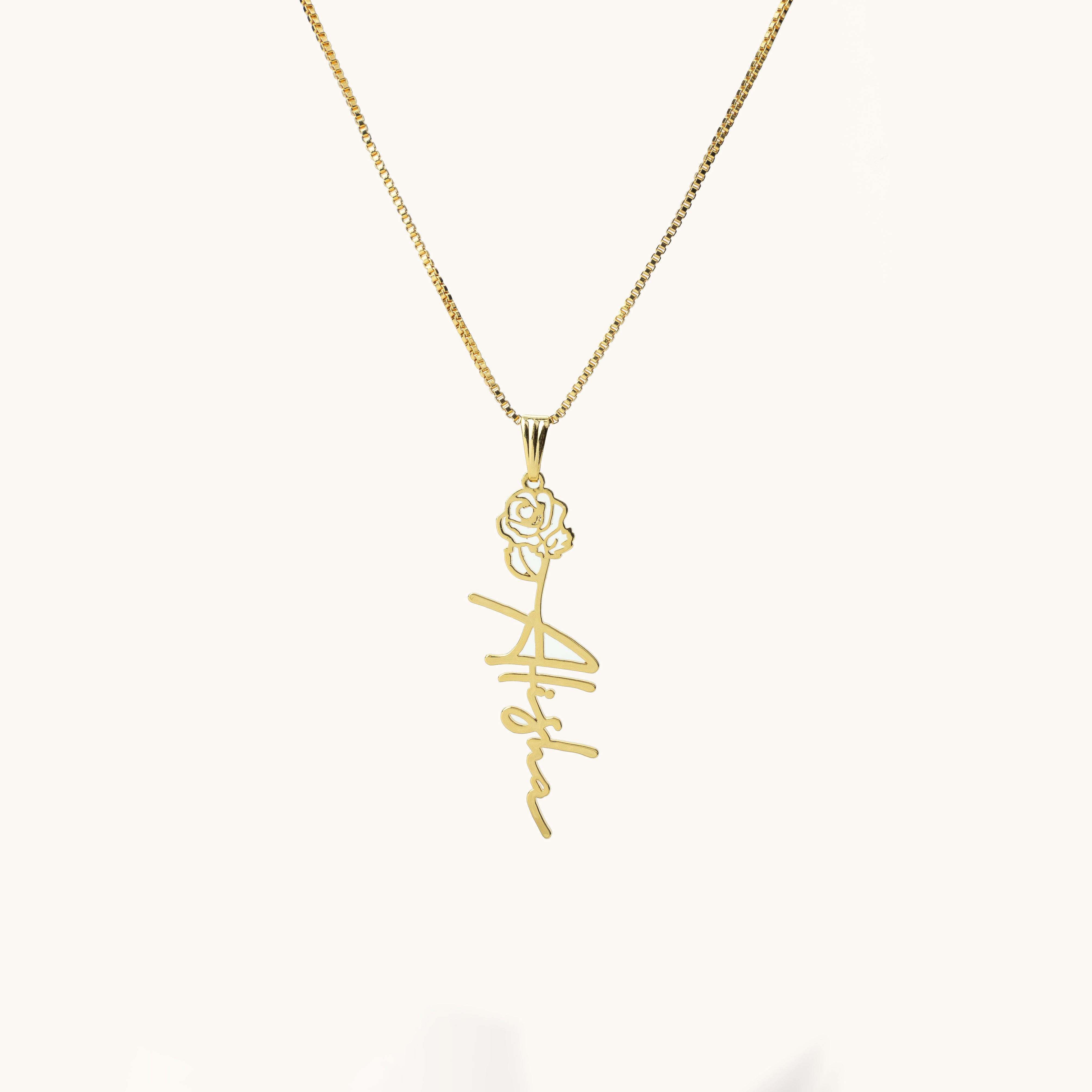Flower Name Necklace