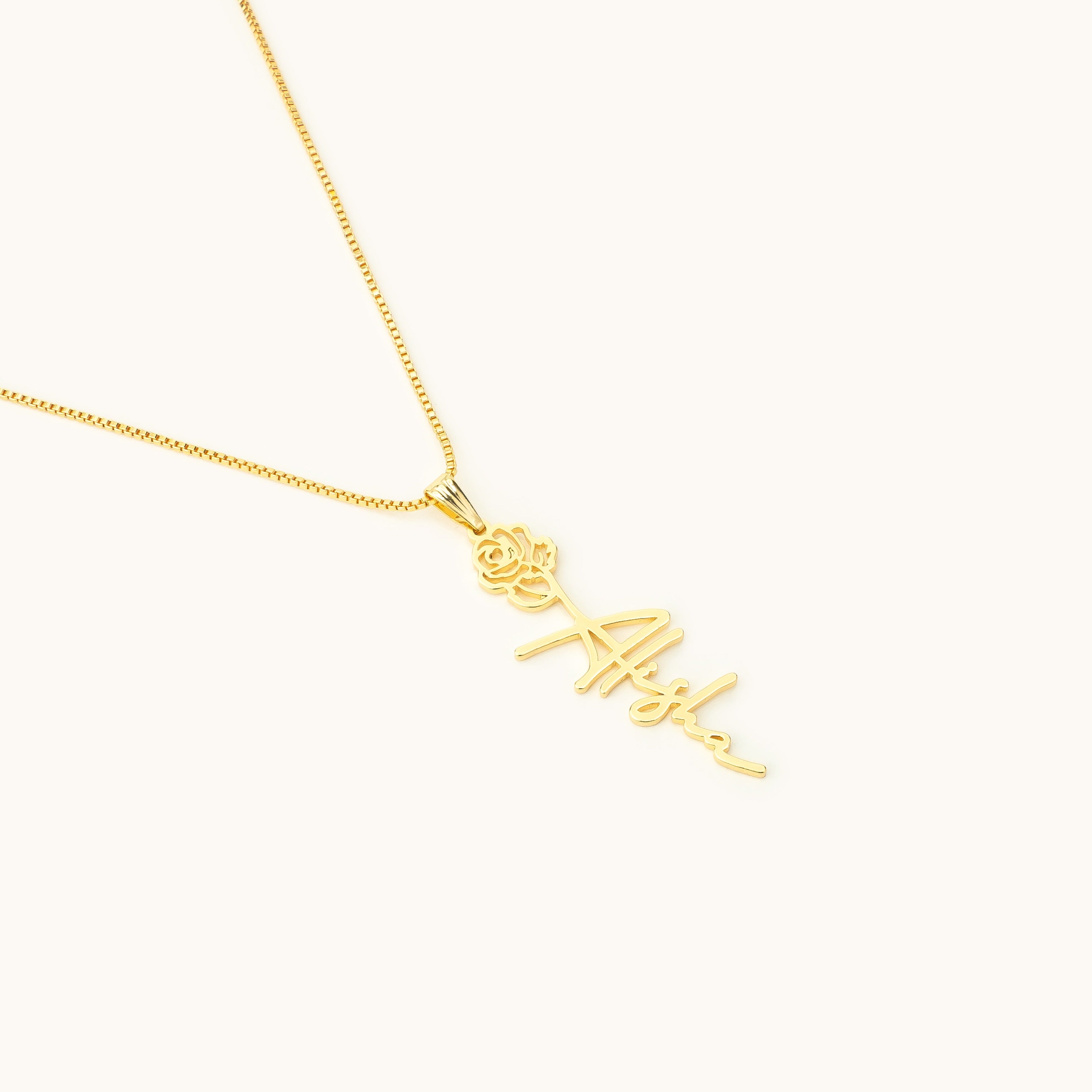 Flower Name Necklace