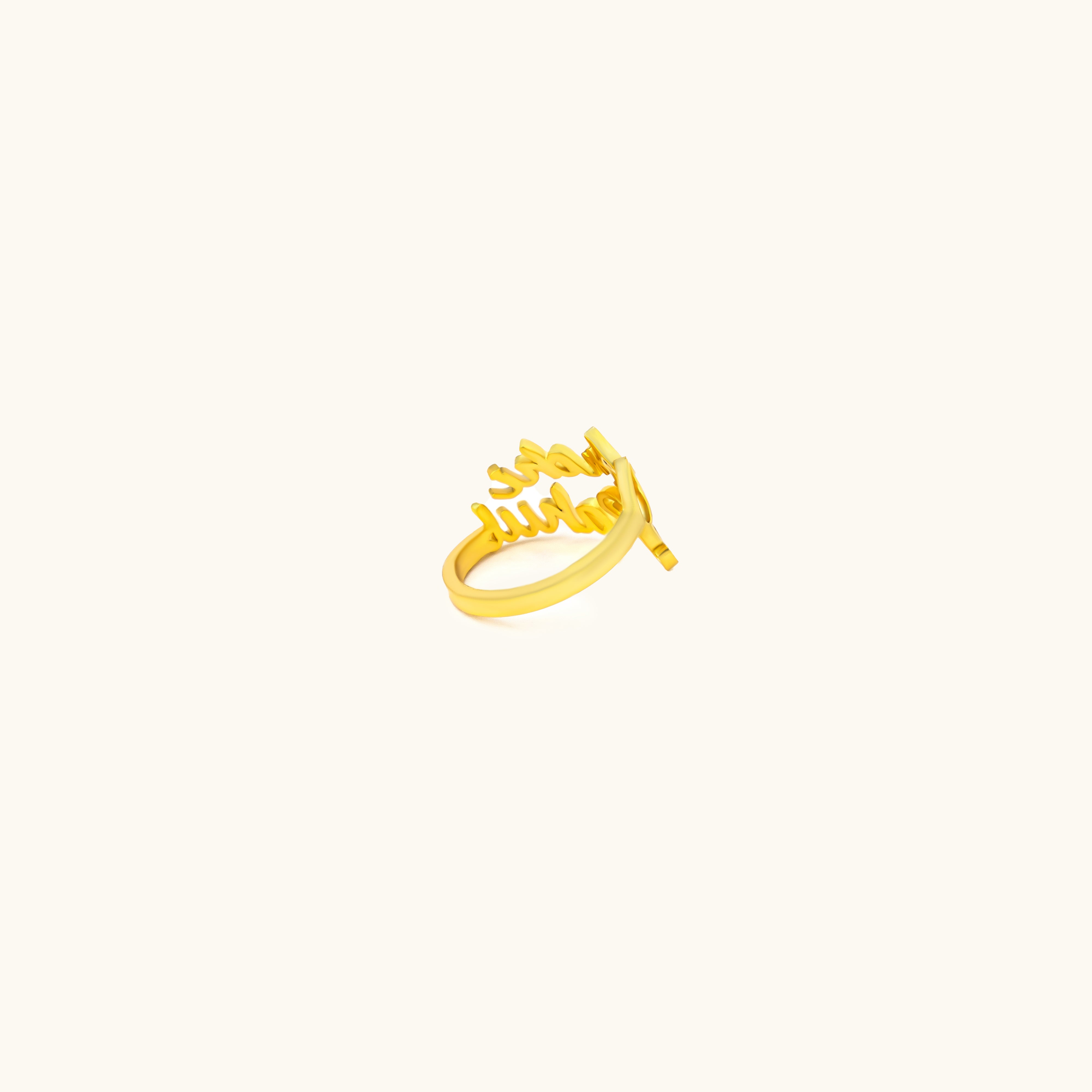 Couple Name Ring (Adjustable)