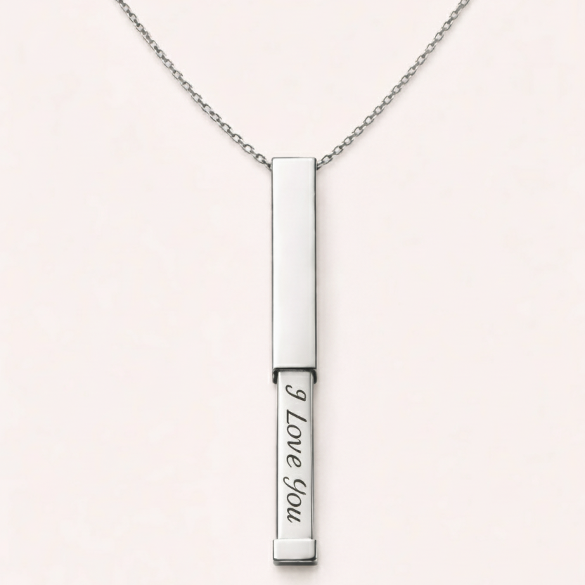 I Love You Bar Necklace