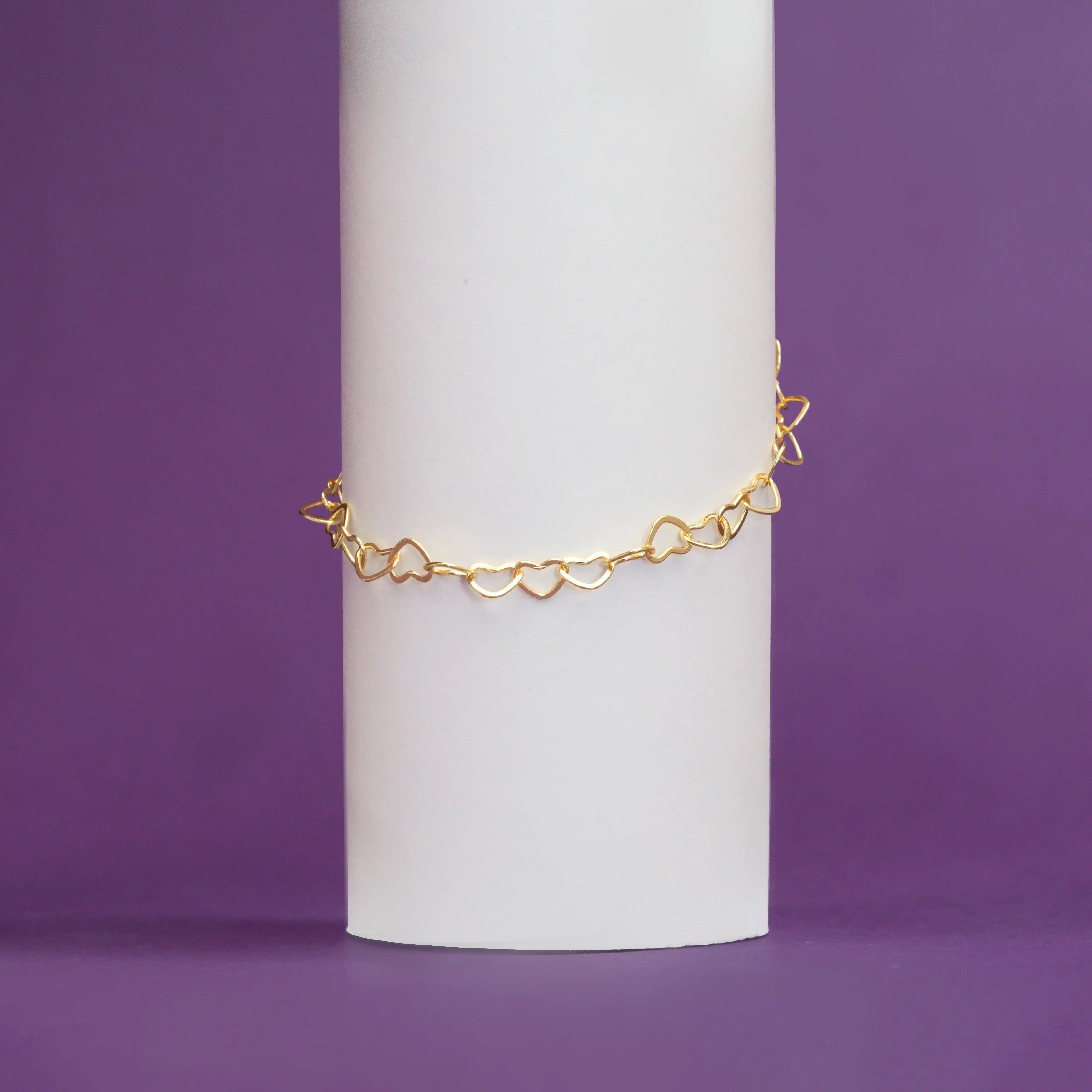 Interlinked Heart Anklet