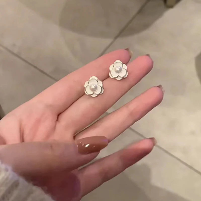 Snow Camellia Earrings