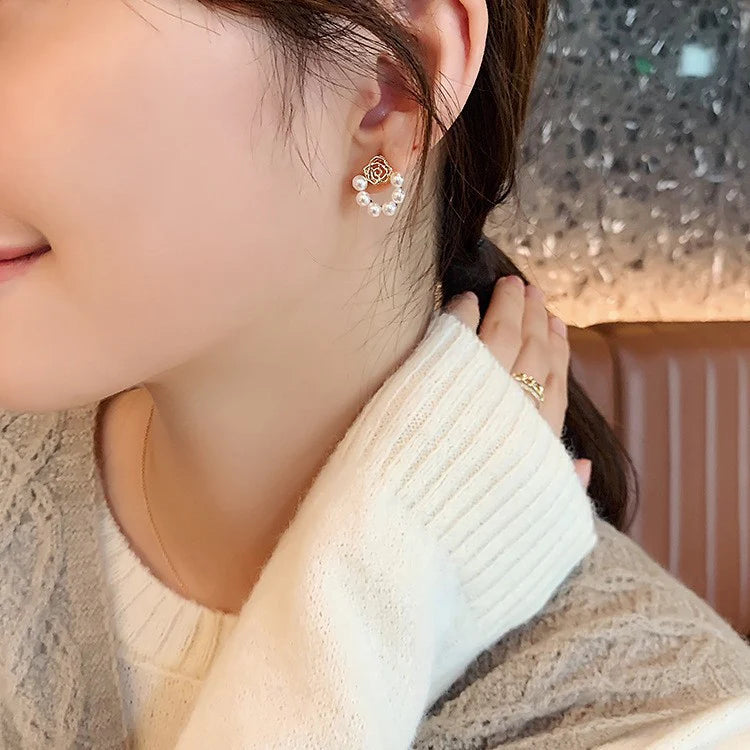 Rose Pearl Earrings
