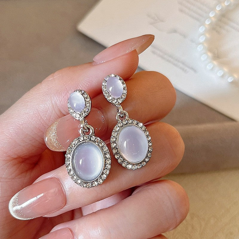 Cat's Eye Teardrop Earrings