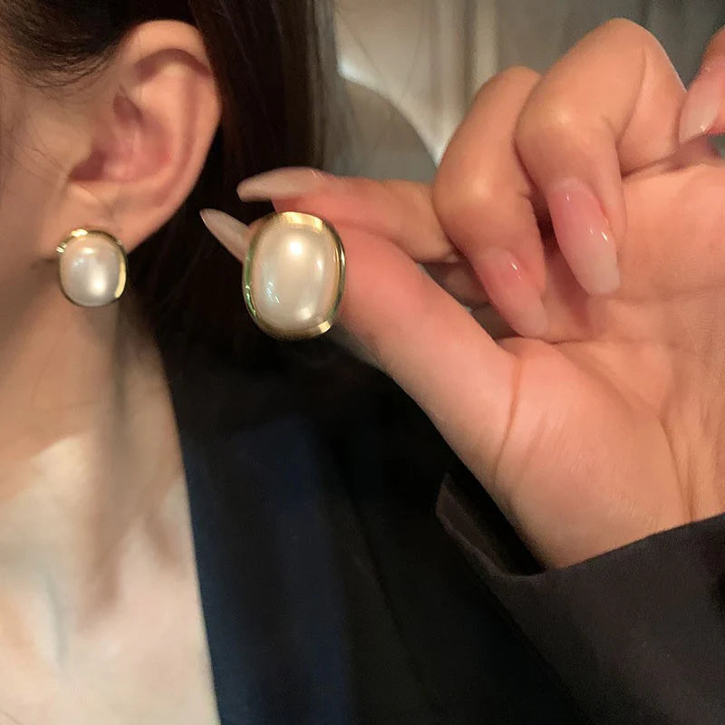 Mosaic Pearl Square Earrings
