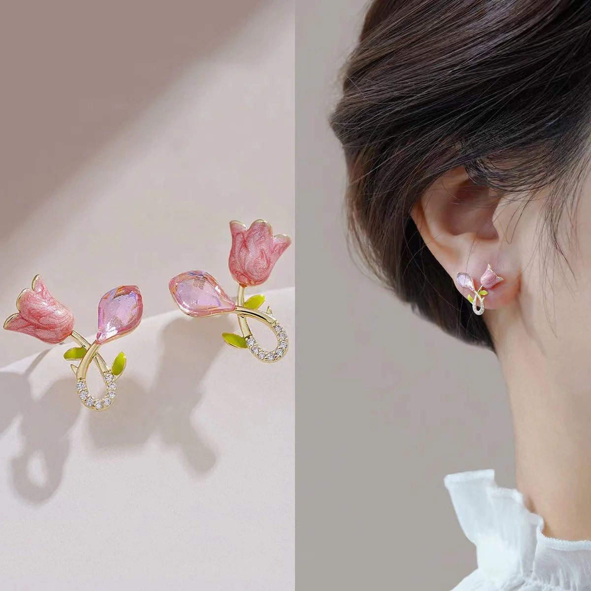 Blush Tulip Earrings