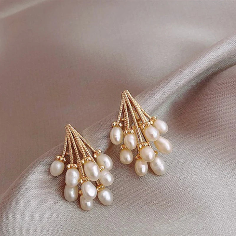 Pearl Cluster Earrings