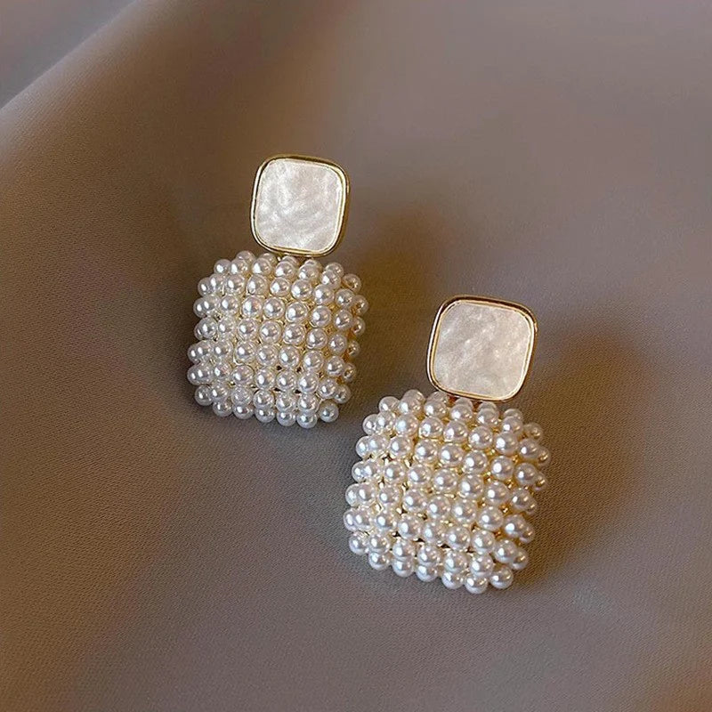 Heritage Pearl Square Earrings
