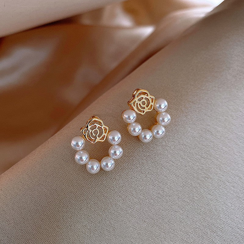 Rose Pearl Earrings