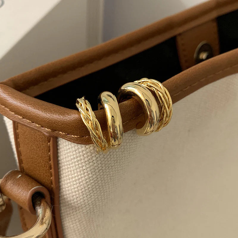 Golden Twist Layer Earrings