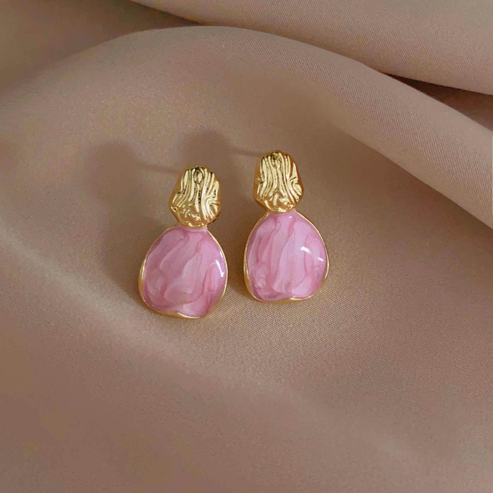 Fairy Pink Retro Earrings
