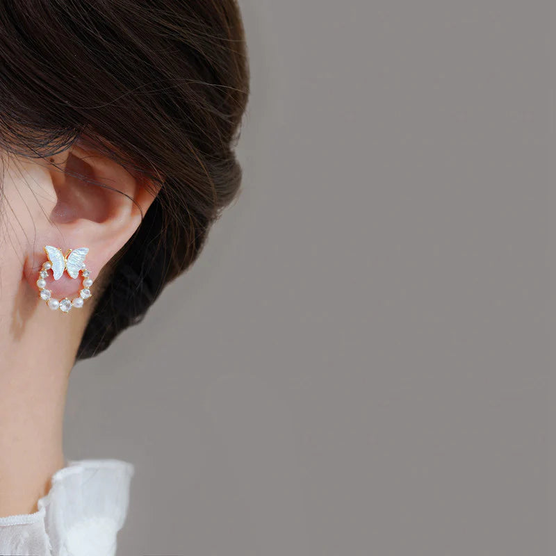 Halo Butterfly Earrings