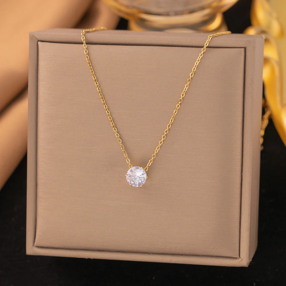 Solitaire Spark Necklace